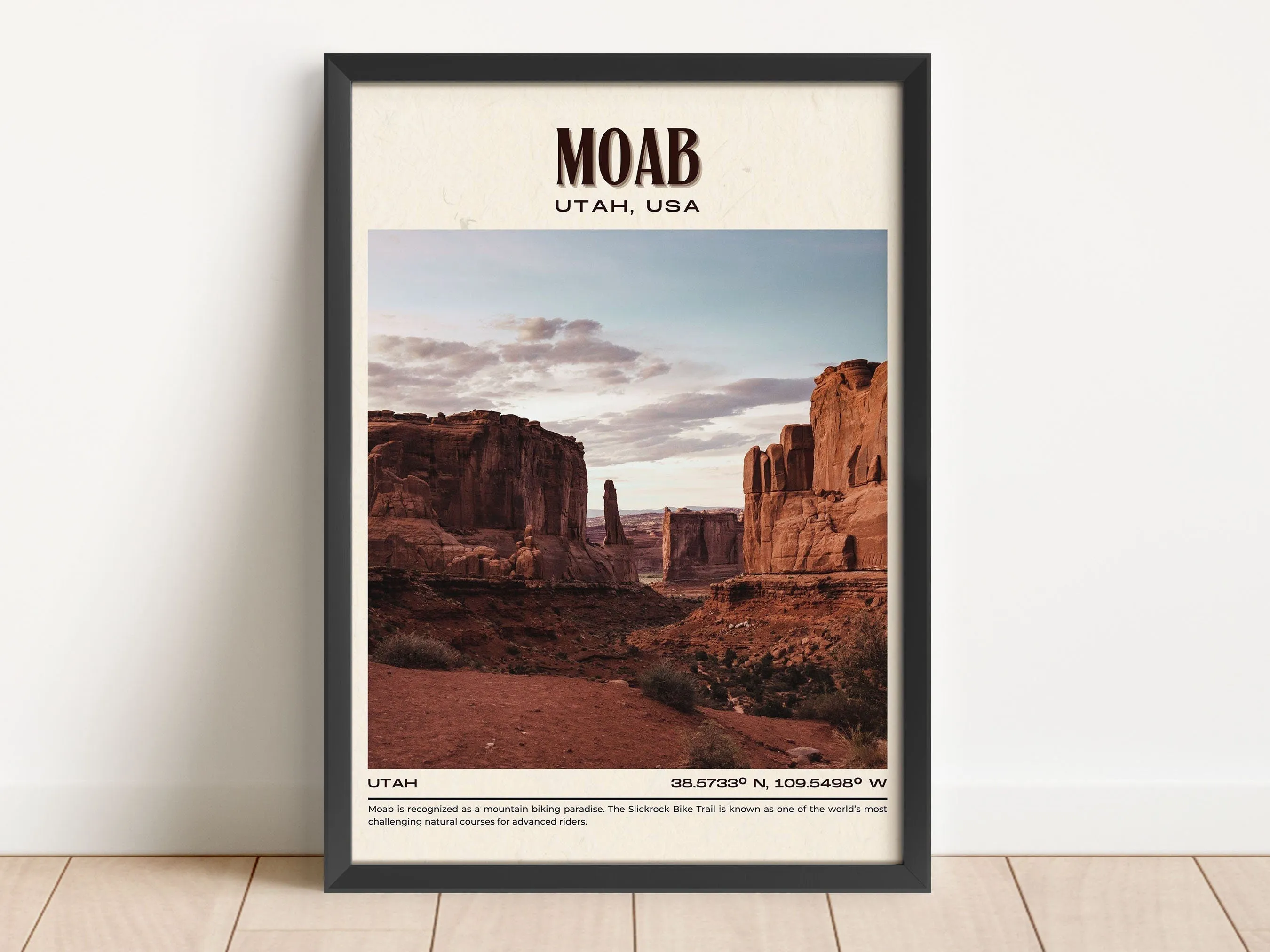 Moab Vintage Wall Art, Utah, USA