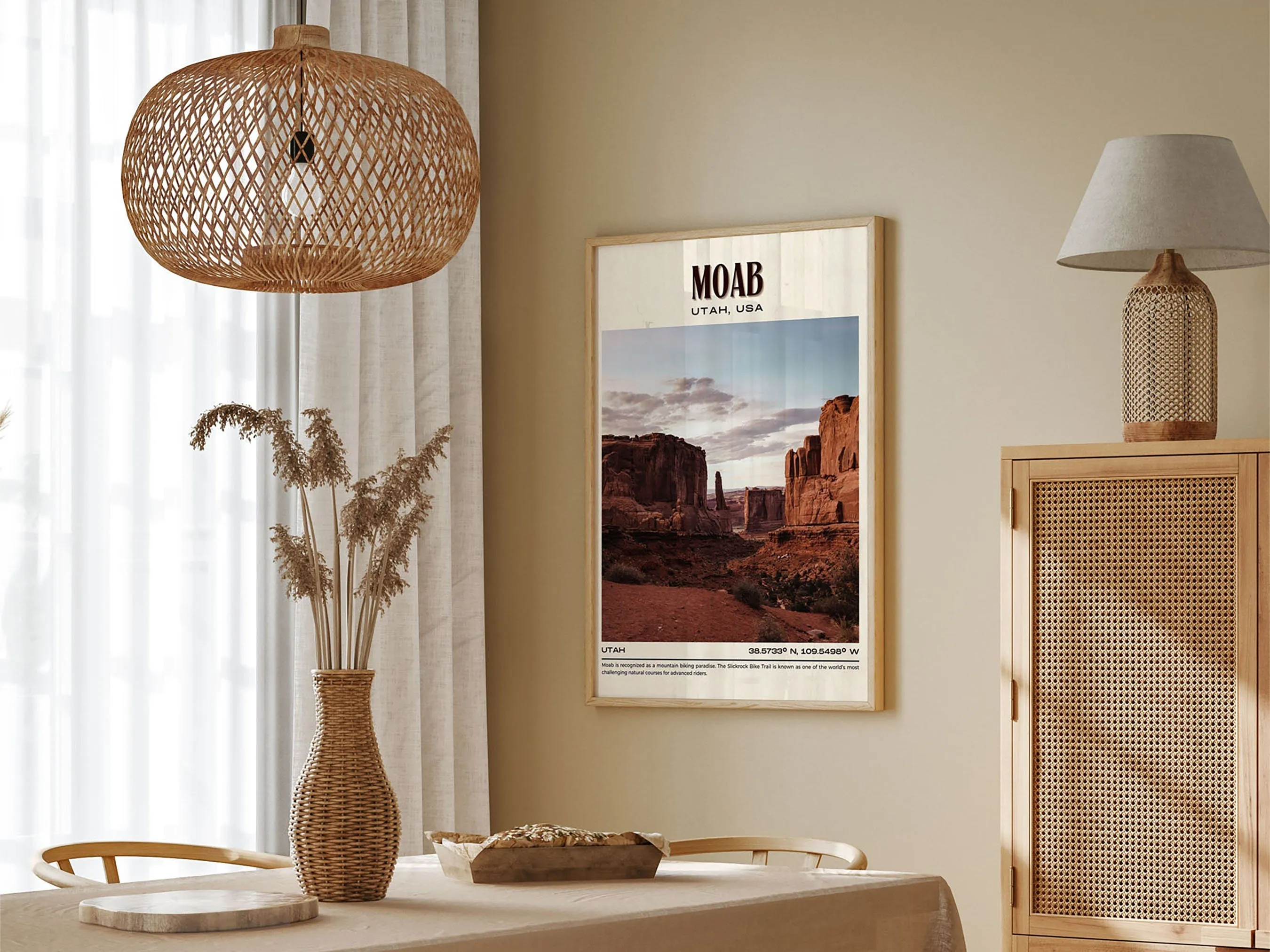 Moab Vintage Wall Art, Utah, USA
