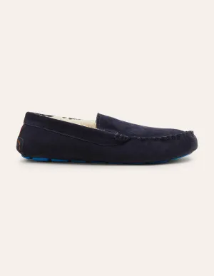 Moccasin Slippers-Navy