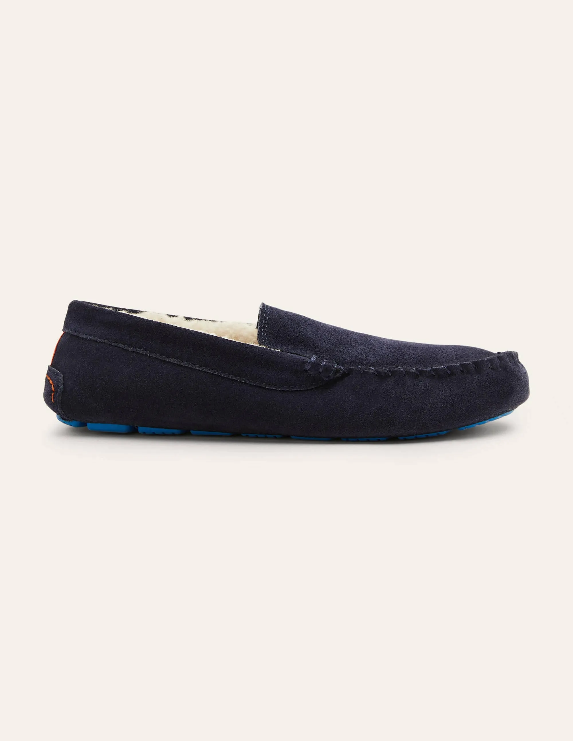 Moccasin Slippers-Navy
