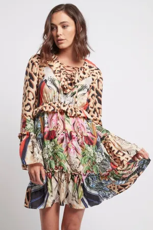 Mocha My Life Short Ruffle Dress