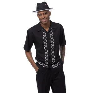 Montique Ebony Emissary in Black Men’s Geometric Walking Suit