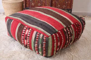 Multicolored Dark Ottoman woven rug Pillow
