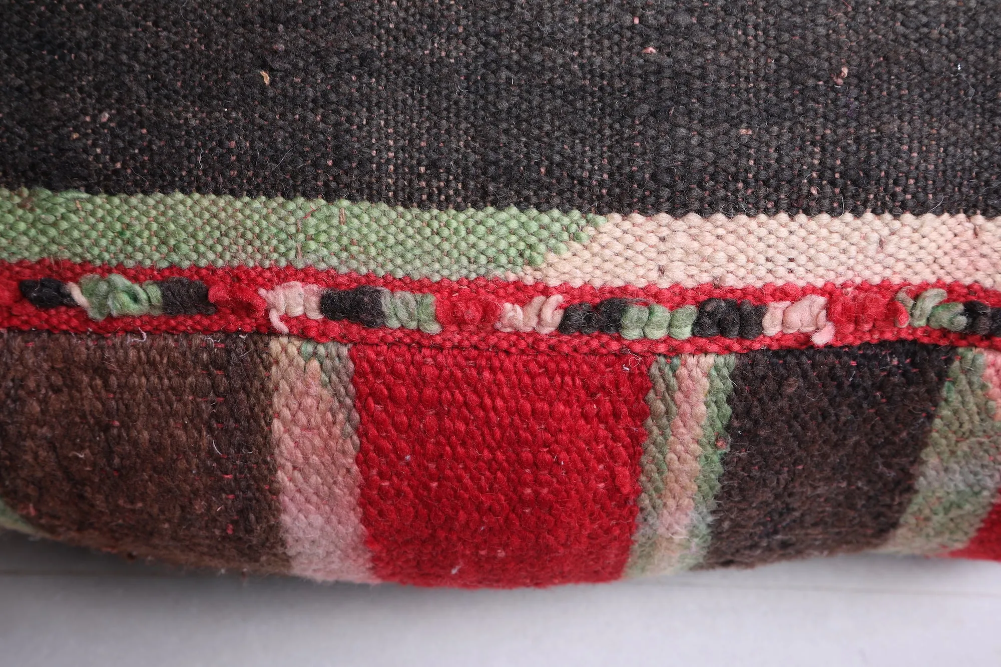 Multicolored Dark Ottoman woven rug Pillow