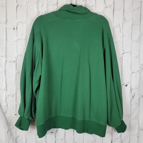 Nap Loungewear green boxy oversized turtleneck sweatshirt sweater top