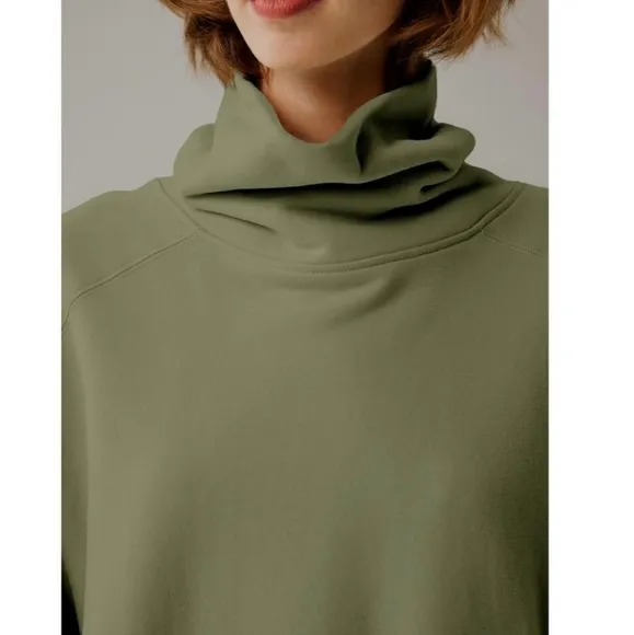 Nap Loungewear green boxy oversized turtleneck sweatshirt sweater top