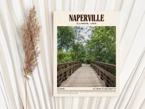 Naperville Vintage Wall Art, Illinois, USA