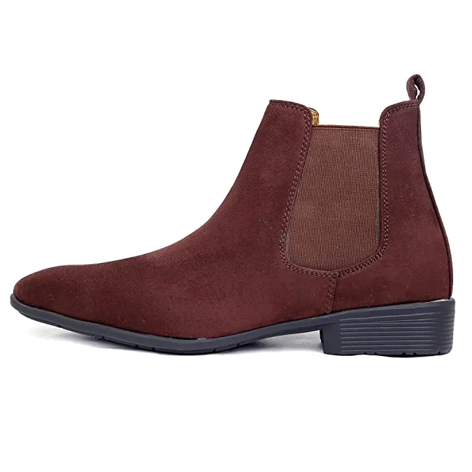 New Arrival Latest Suede Material Brown Casual Chelsea Boots For Men-Unique and Classy