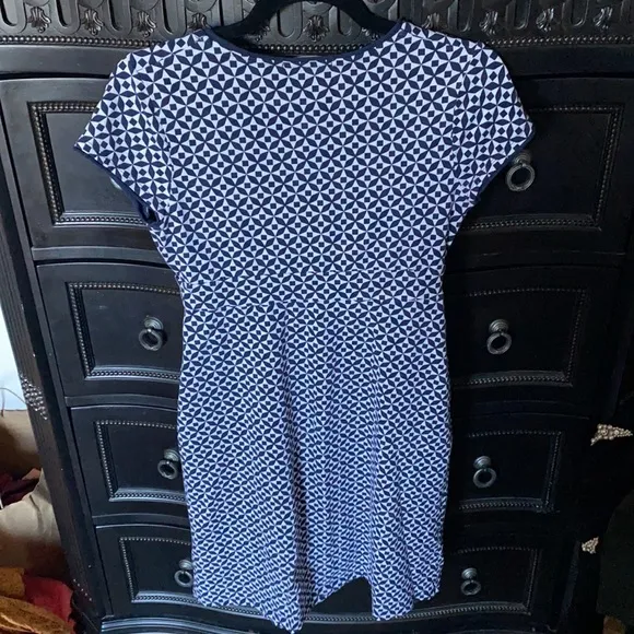 NEW Boden WH980 Casual Jersey Dress blue white Size 4P