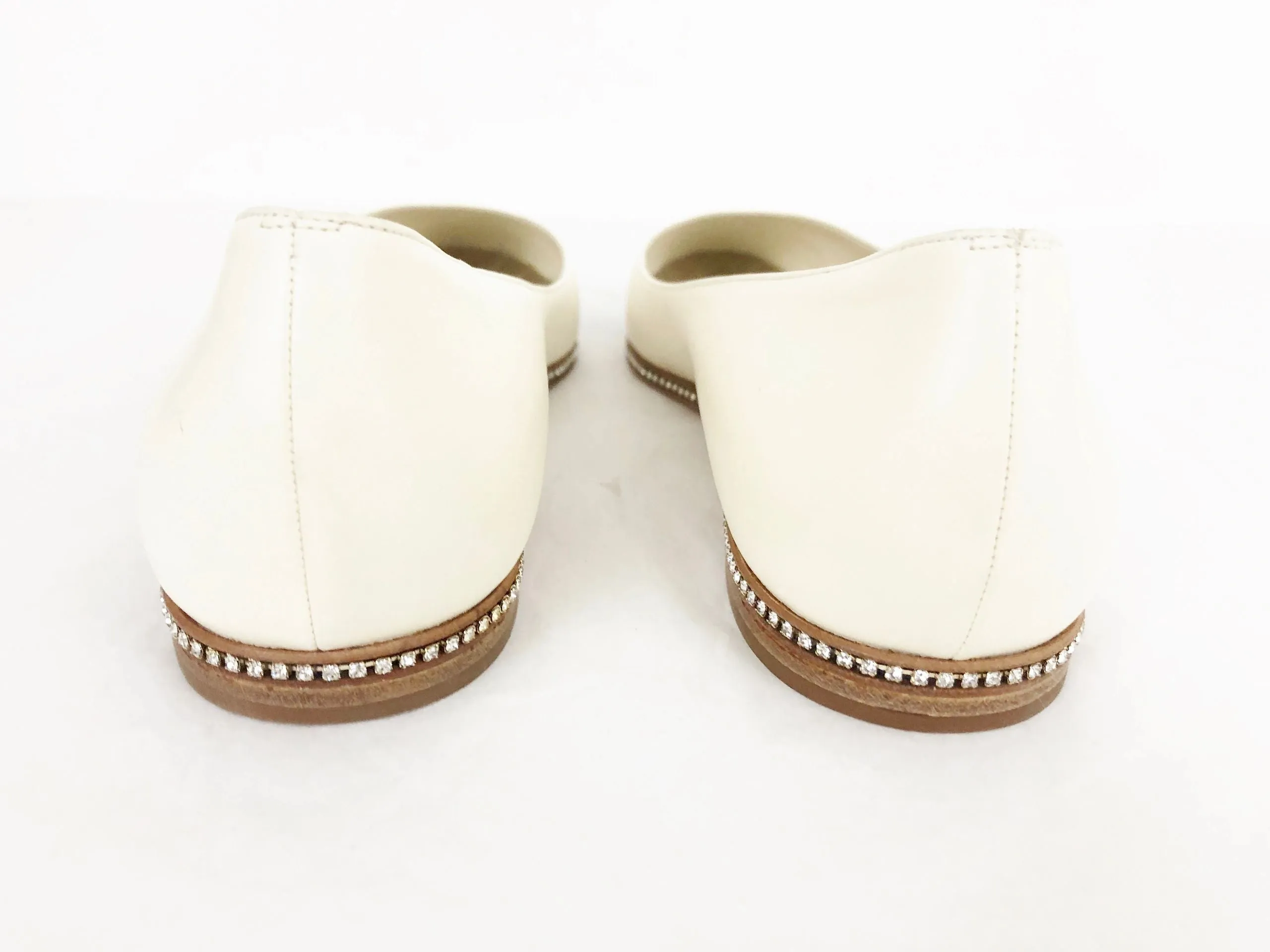 NEW Chanel Ballet Flats With Crystal Accent Size 41 It (11 Us)