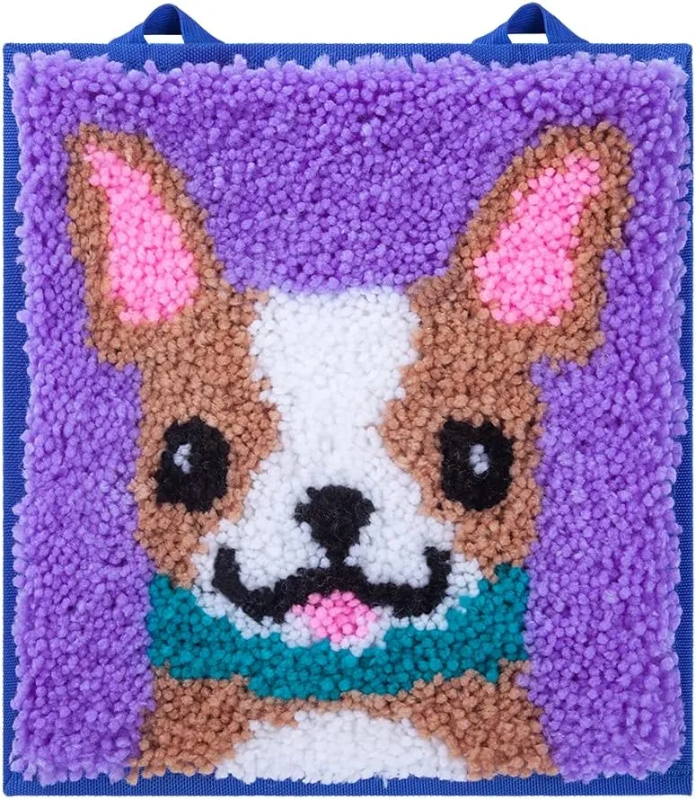 New in box! LatchKits – Puppy Latch Hook Kit – Easy-to-Learn Craft Project – No Sewing Or Cutting – for Ages 6 , Canvas, Multi Retails $42 