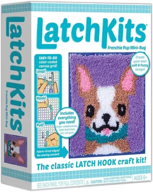 New in box! LatchKits – Puppy Latch Hook Kit – Easy-to-Learn Craft Project – No Sewing Or Cutting – for Ages 6 , Canvas, Multi Retails $42 