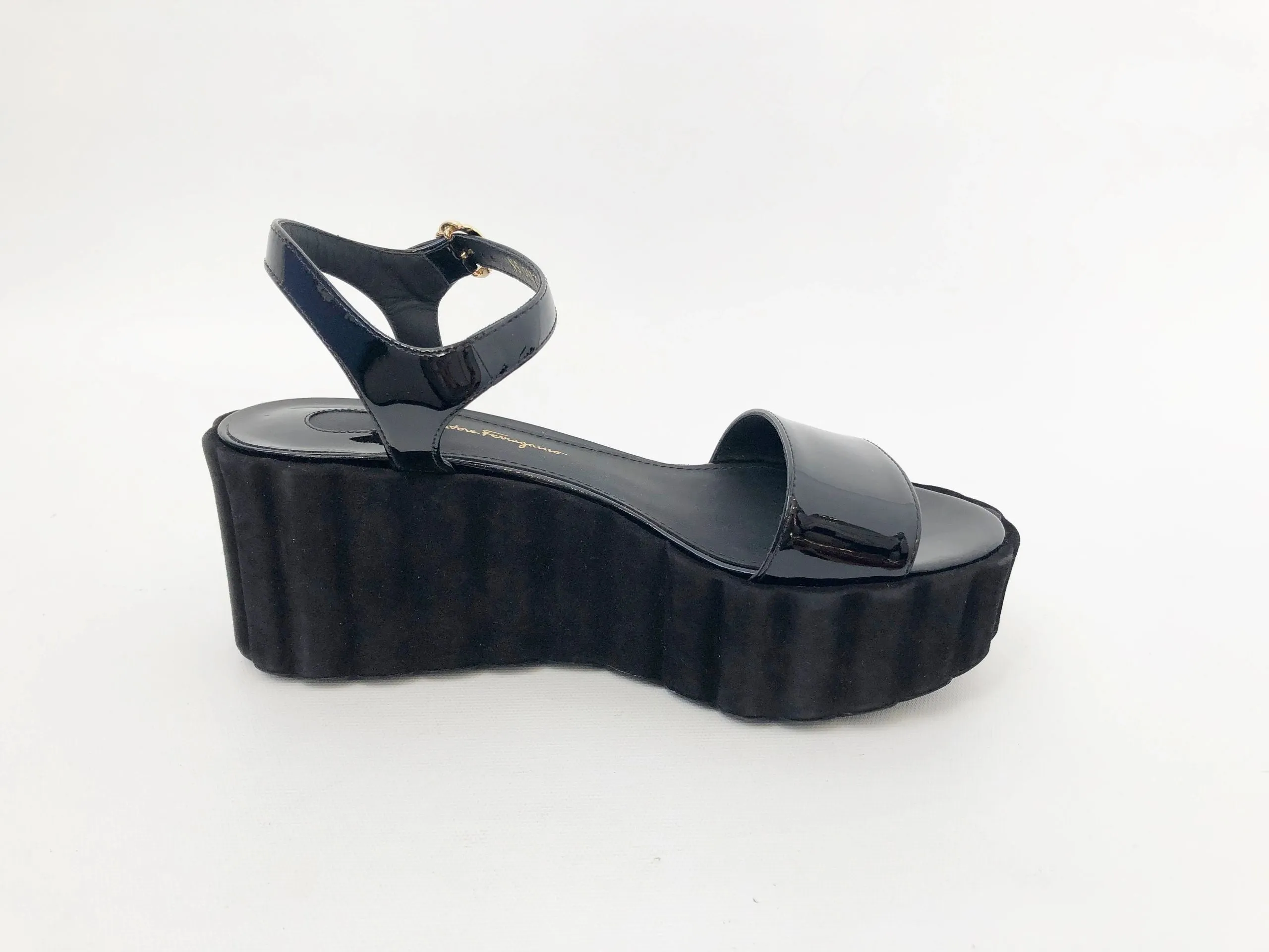 NEW Salvatore Ferragamo Wedge Sandal Size 7 C