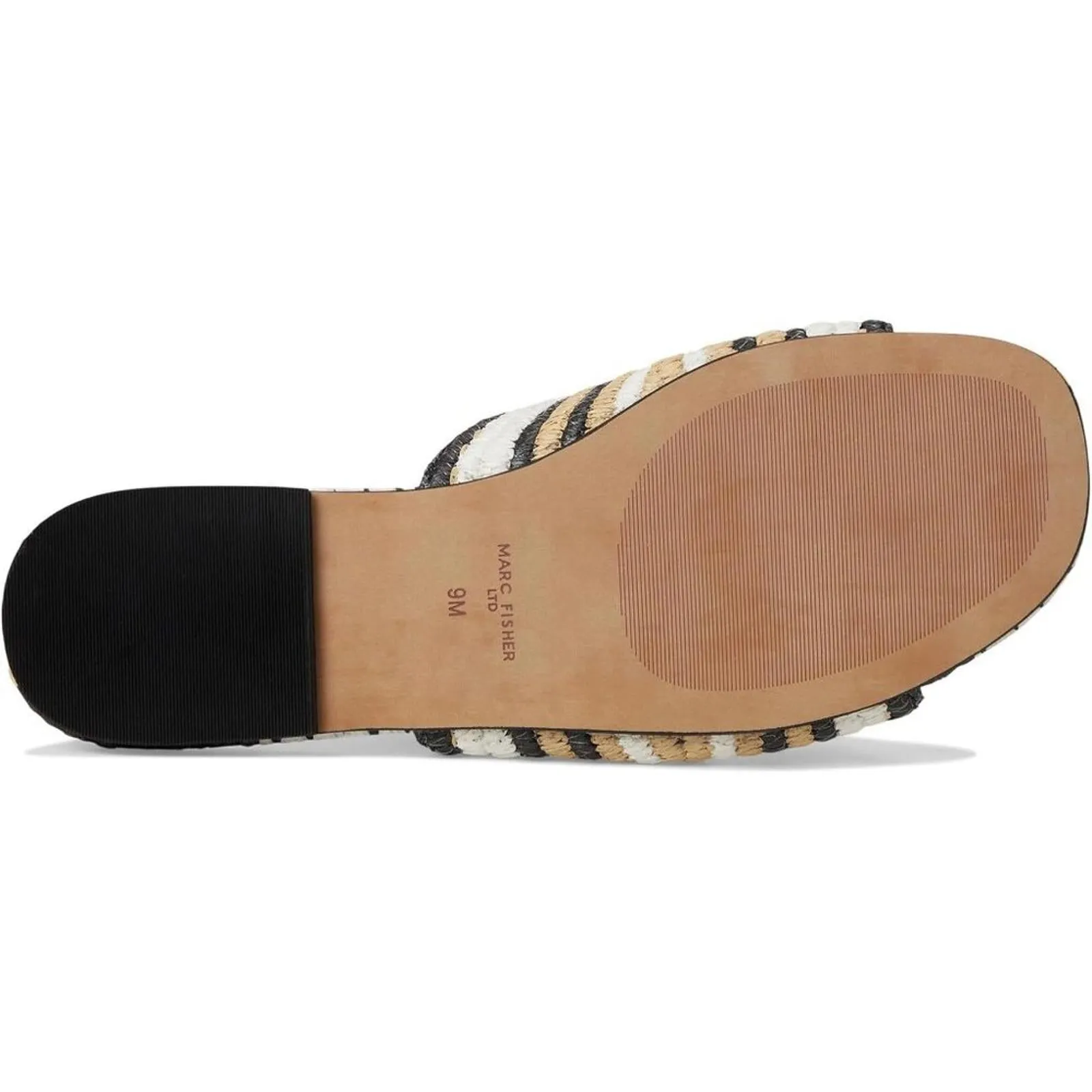 Nottie Black Multi Woven Flat Slide Sandals