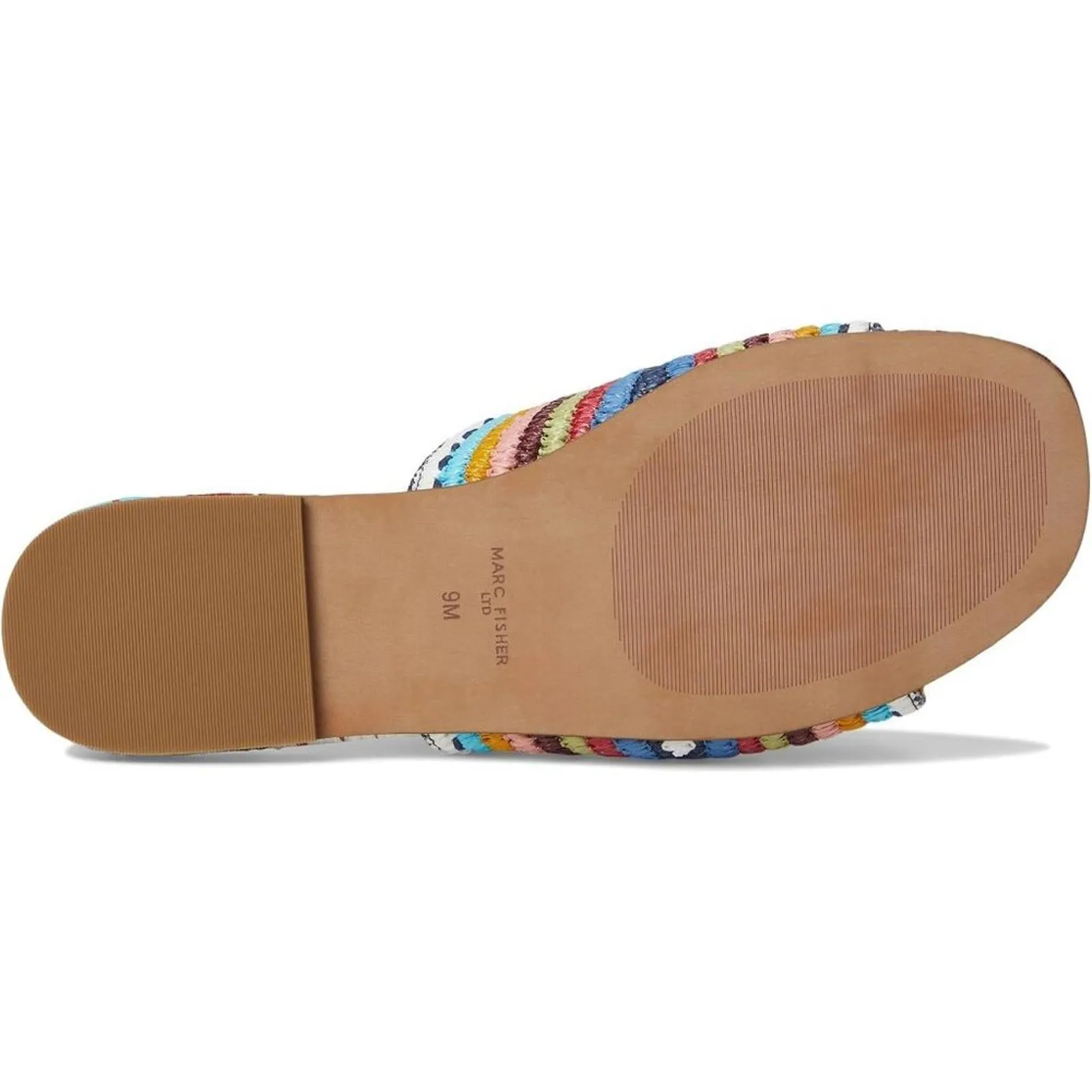 Nottie Dark Blue Multi Woven Flat Slide Sandals