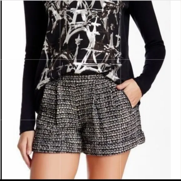 NWT! CATHERINE by Catherine Malandrino Chic Tweed Tailored Shorts Size 10
