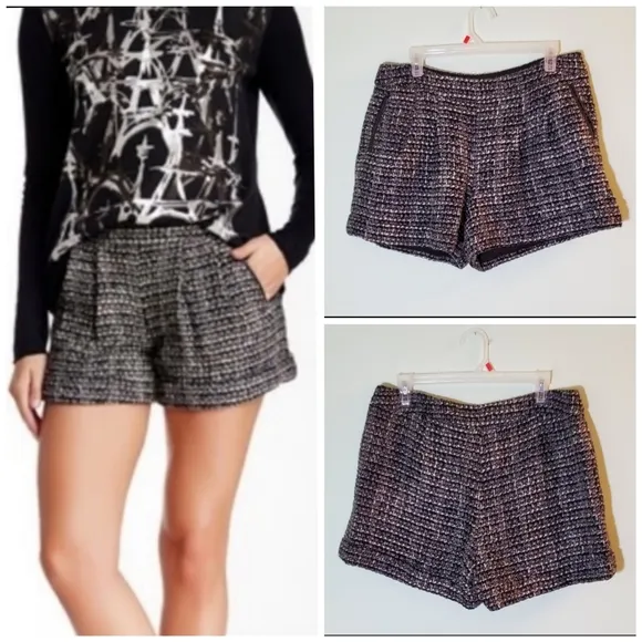 NWT! CATHERINE by Catherine Malandrino Chic Tweed Tailored Shorts Size 10