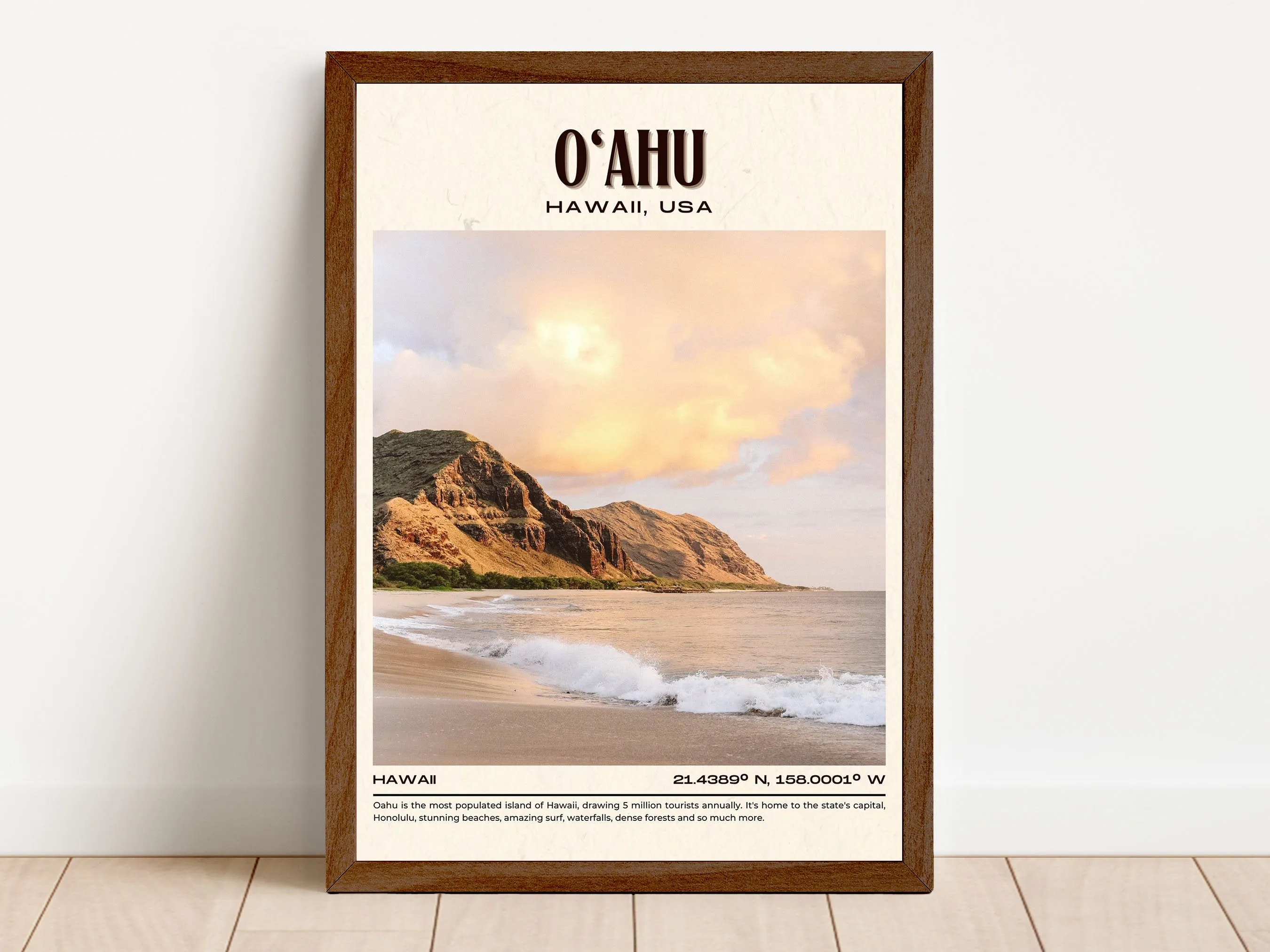 O‘ahu Vintage Wall Art, Hawaii, USA