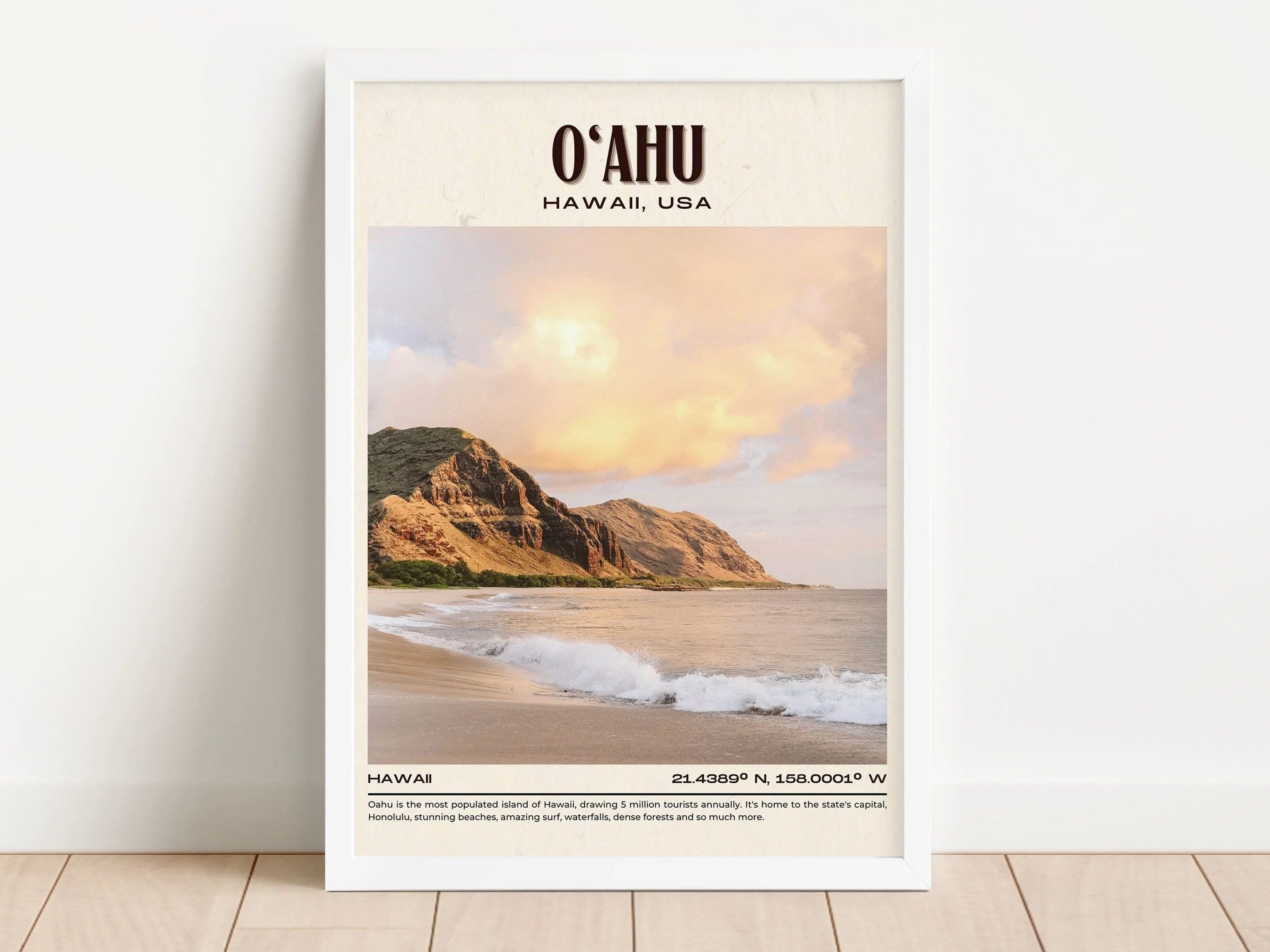 O‘ahu Vintage Wall Art, Hawaii, USA
