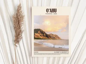 O‘ahu Vintage Wall Art, Hawaii, USA