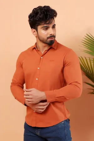 Orange Casual Shirt FS Slim Fit