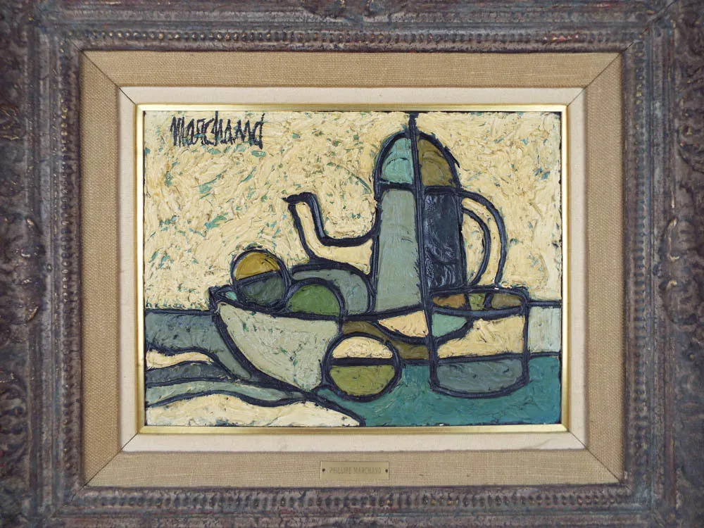 Original Still Life Oil on Canvas Painting by Phillipe Marchand