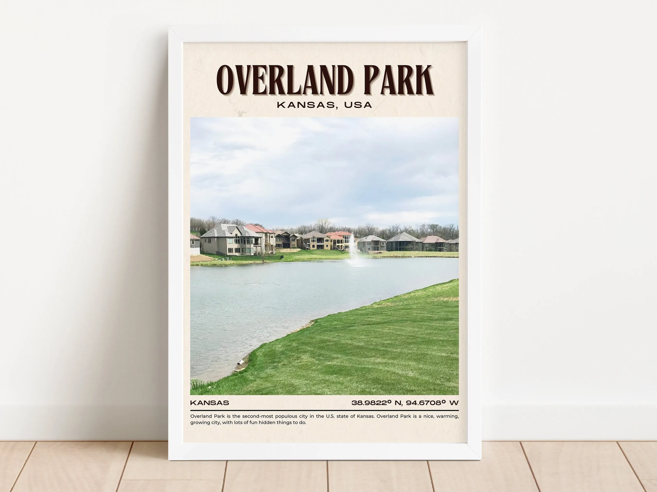 Overland Park Vintage Wall Art, Kansas, USA