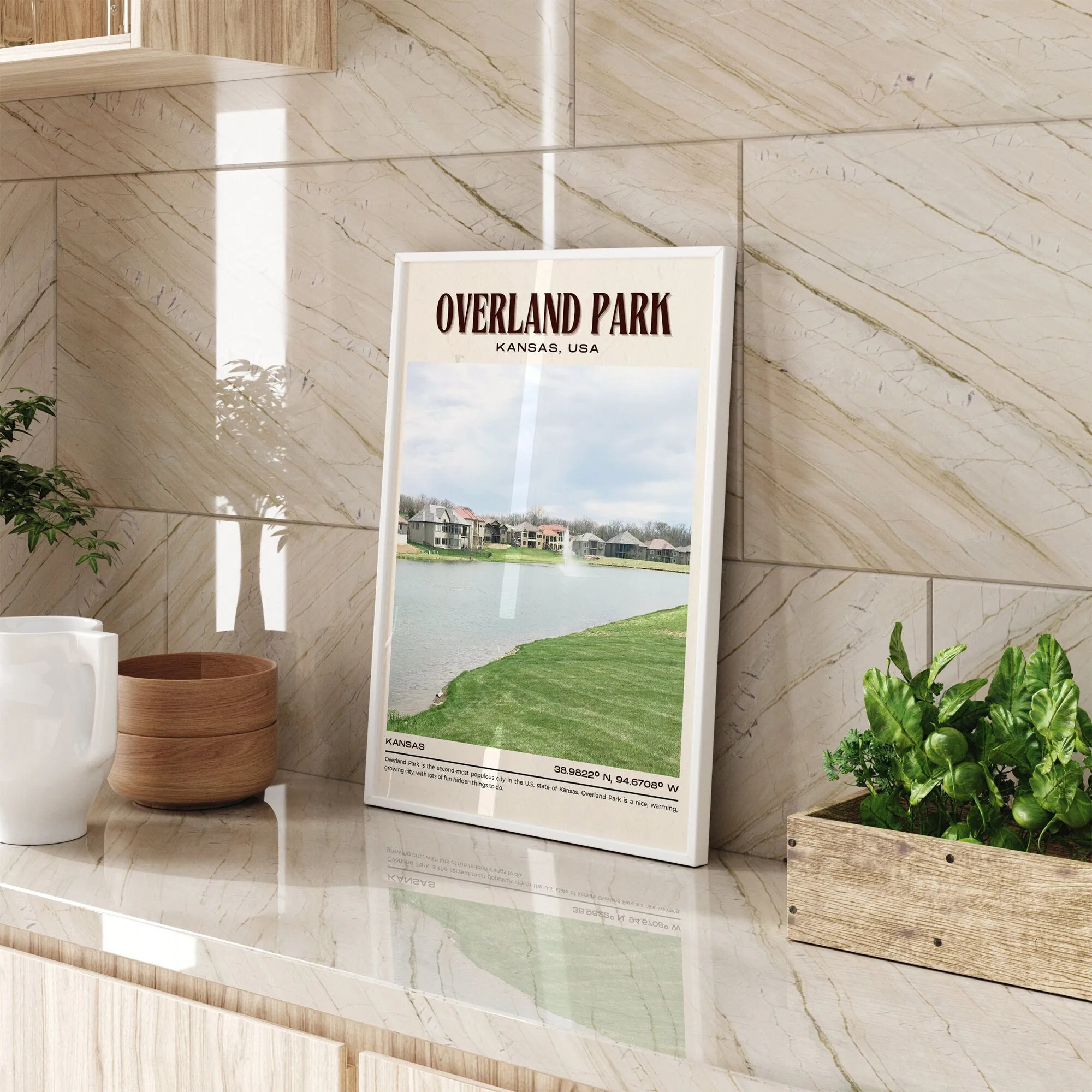 Overland Park Vintage Wall Art, Kansas, USA