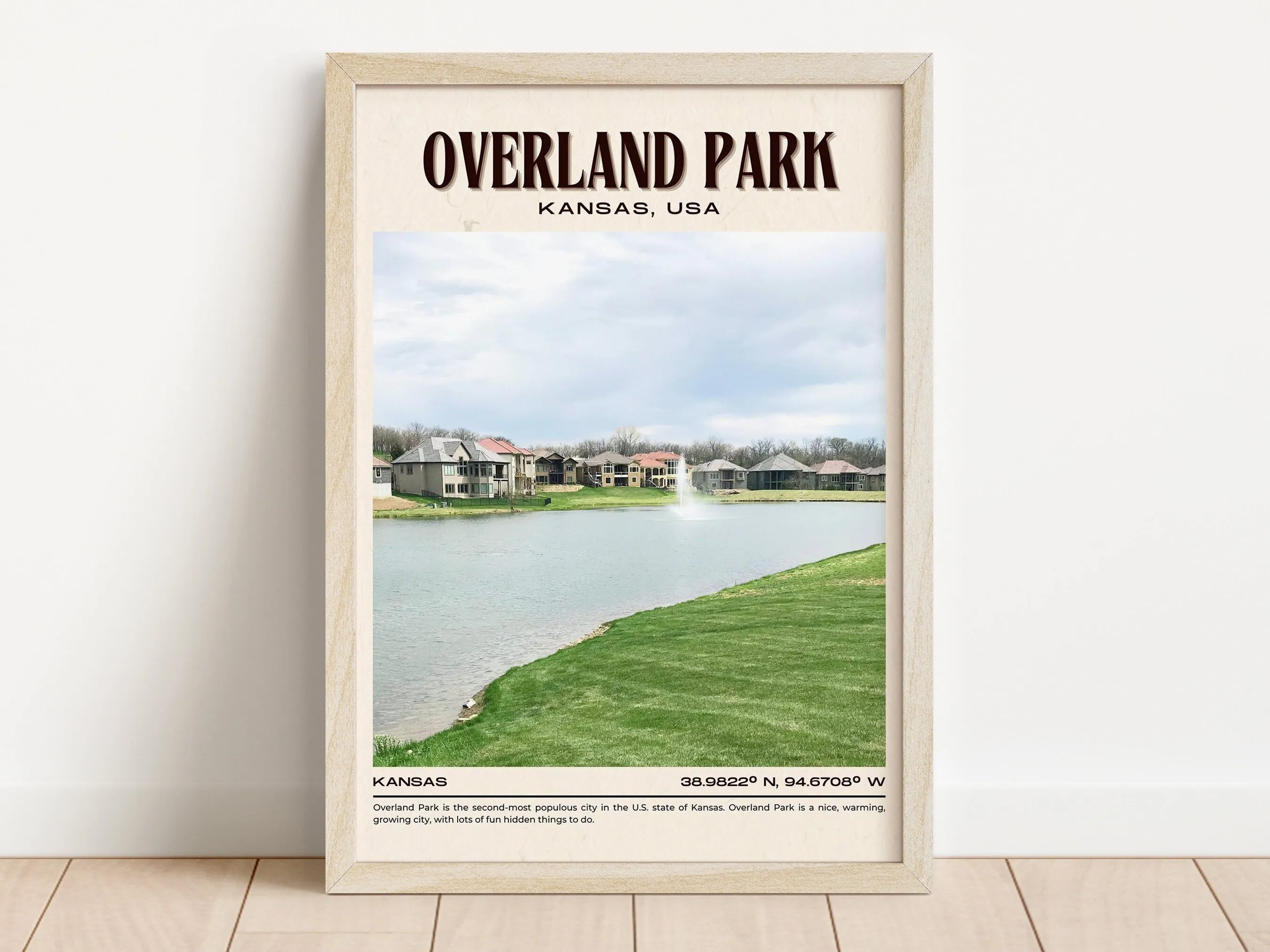 Overland Park Vintage Wall Art, Kansas, USA