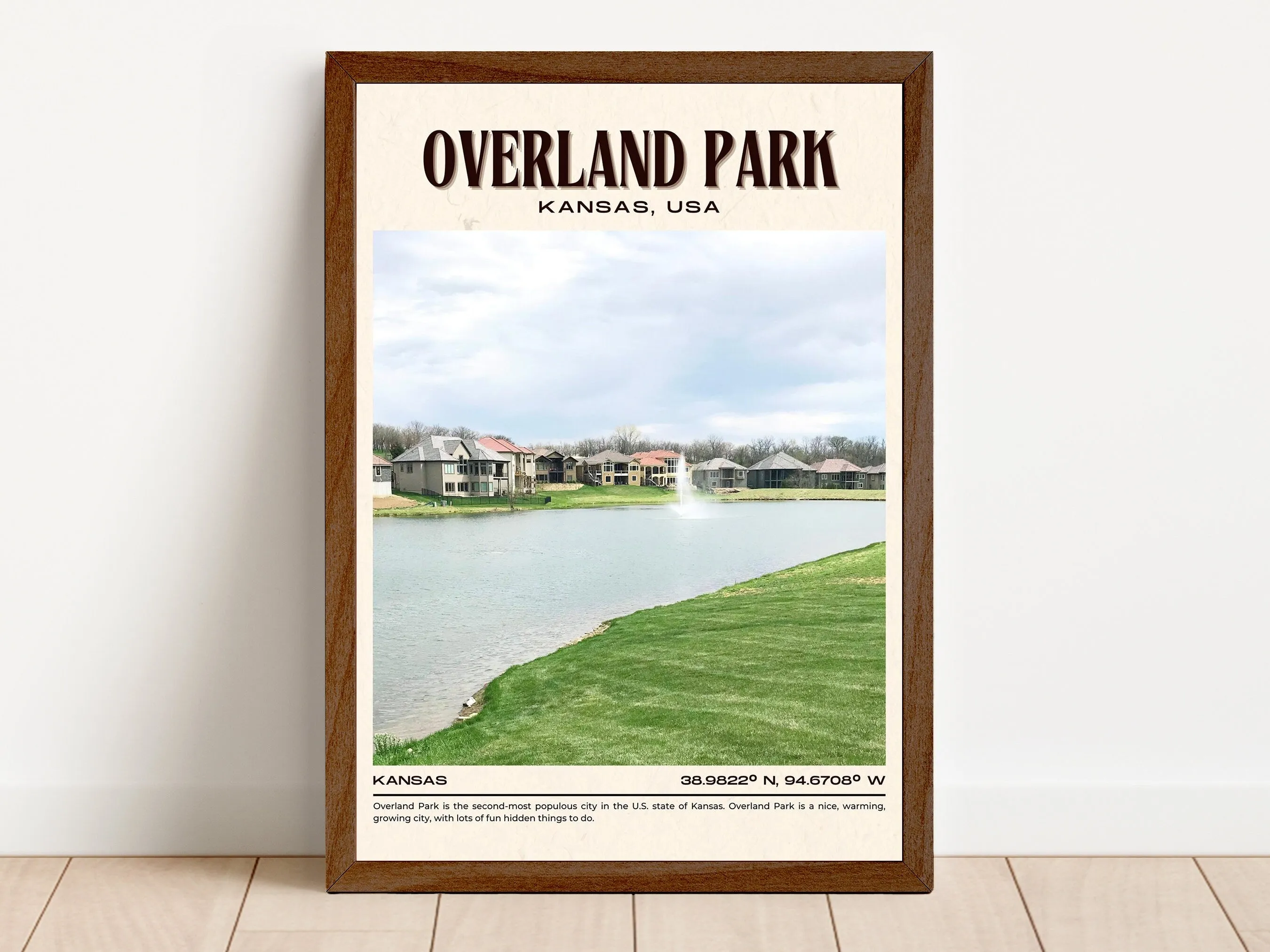 Overland Park Vintage Wall Art, Kansas, USA