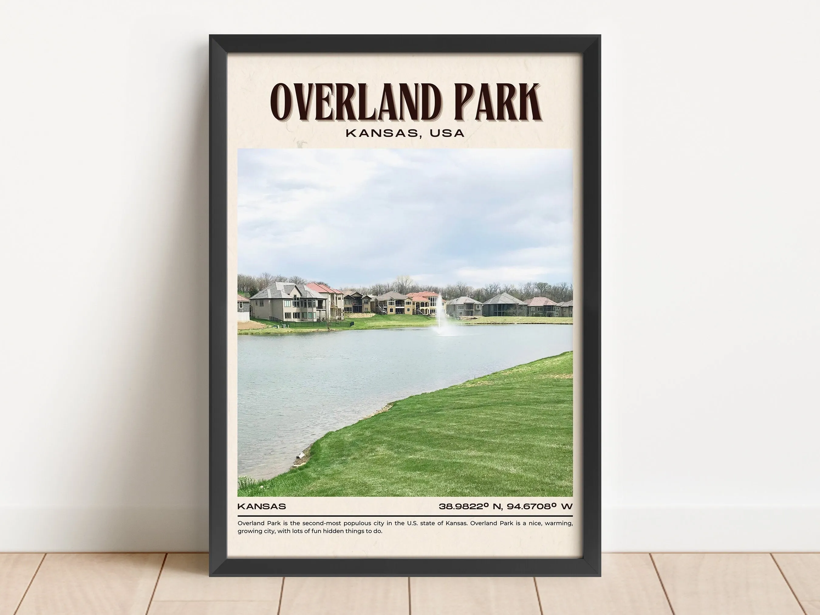Overland Park Vintage Wall Art, Kansas, USA