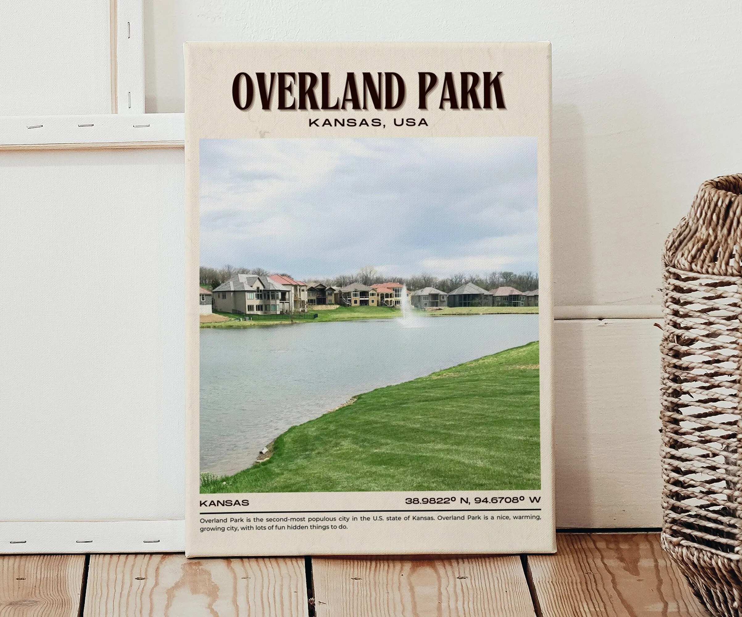 Overland Park Vintage Wall Art, Kansas, USA