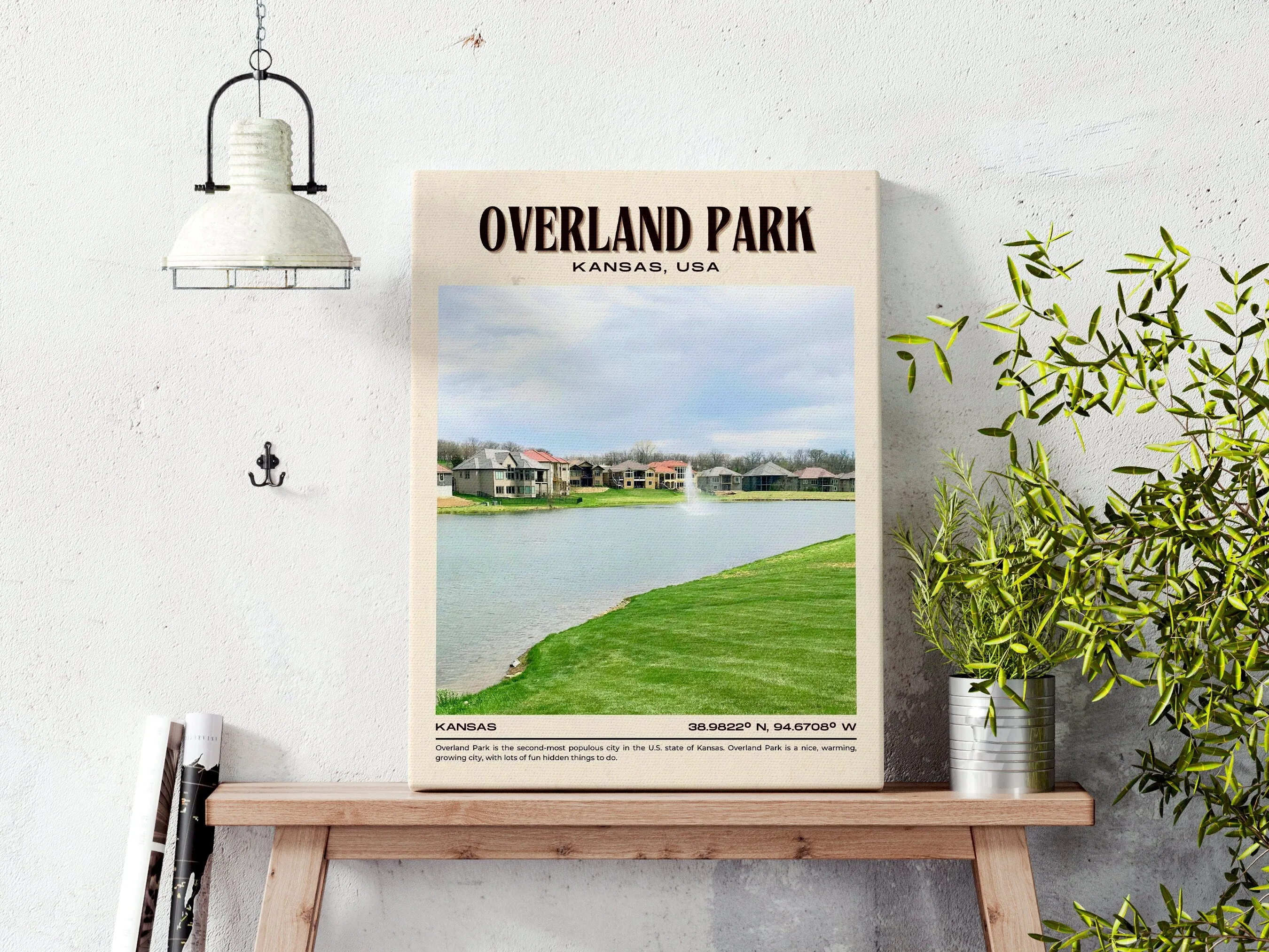Overland Park Vintage Wall Art, Kansas, USA