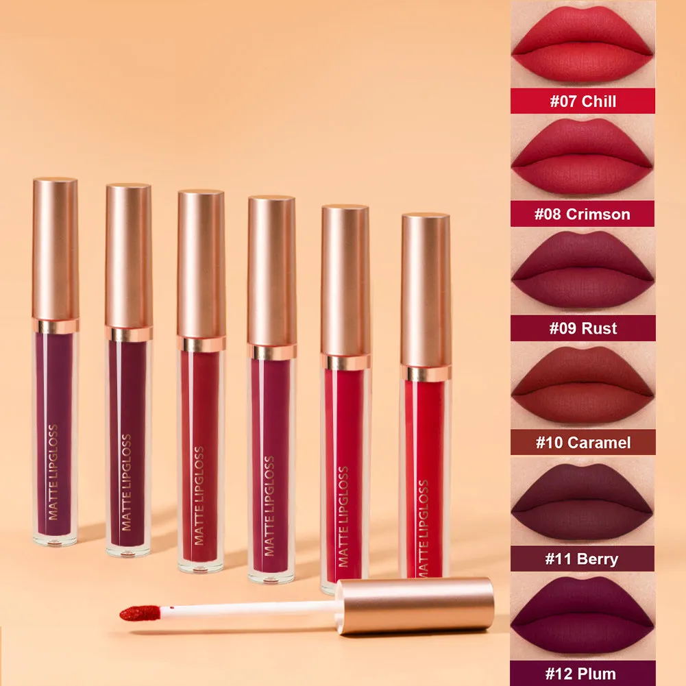 OWIIZI Matte Lip Glosses Matte Waterproof No Stain on Cup Lip Gloss