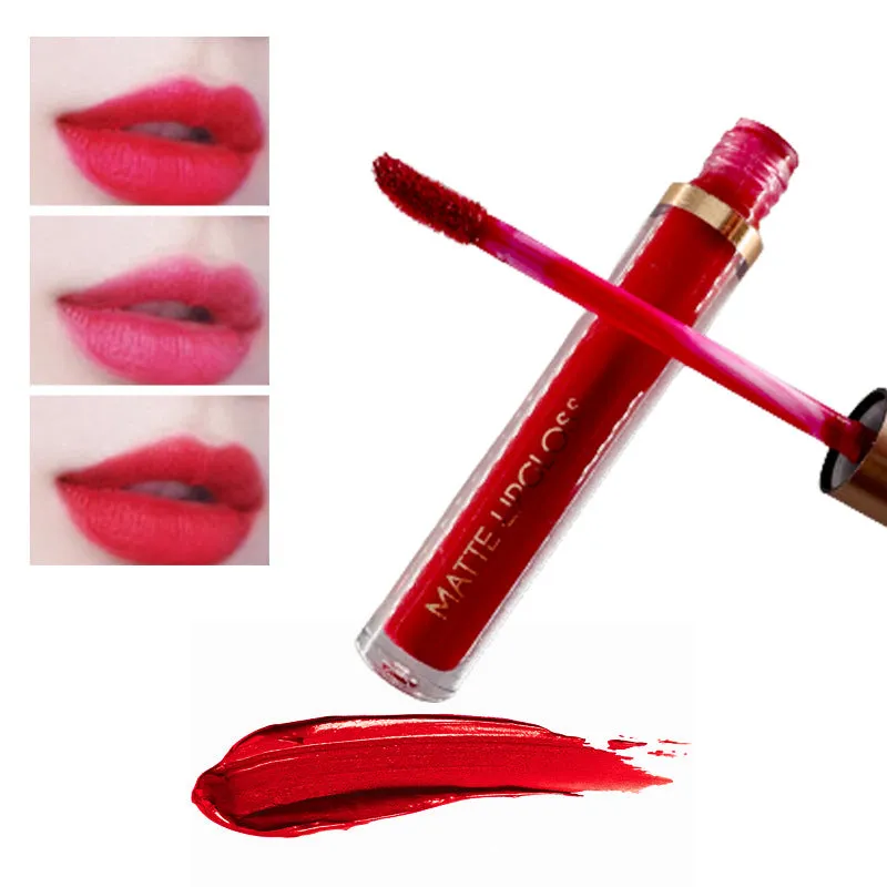 OWIIZI Matte Lip Glosses Matte Waterproof No Stain on Cup Lip Gloss