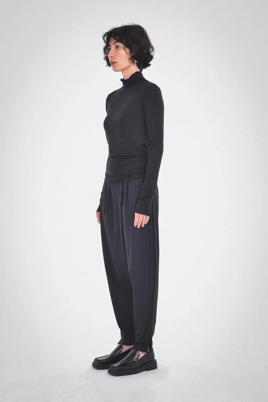 Paper Label - Anida Roll Neck (Black)