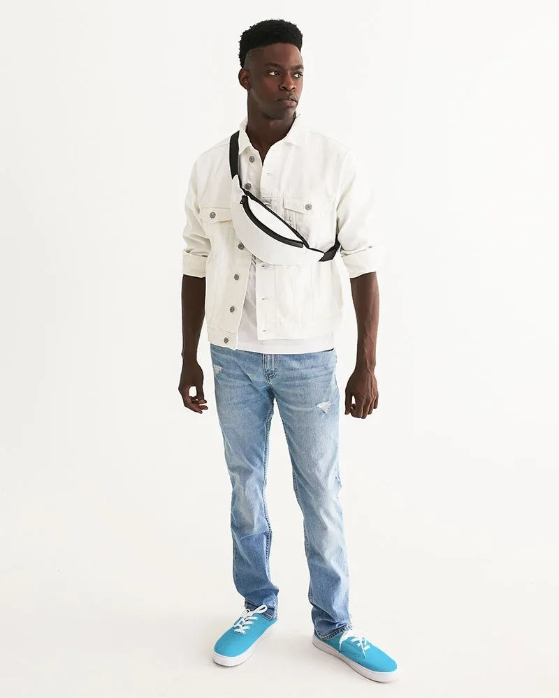 Pastel Cyan Men's Canvas Sneakers | Men's | Bright Pastel Cyan | C60M0Y0K0