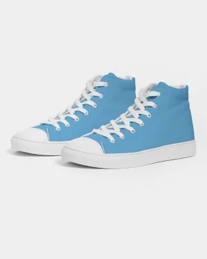 Pastel Cyan Women's High-top Canvas Sneakers | Women's | Bright Pastel Cyan | C60M15Y0K0