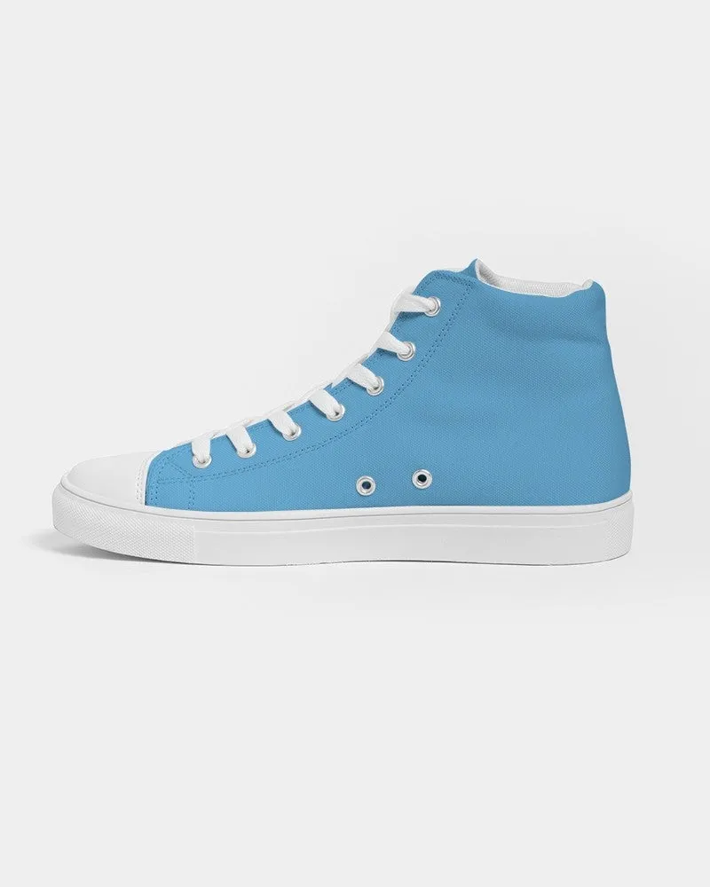 Pastel Cyan Women's High-top Canvas Sneakers | Women's | Bright Pastel Cyan | C60M15Y0K0