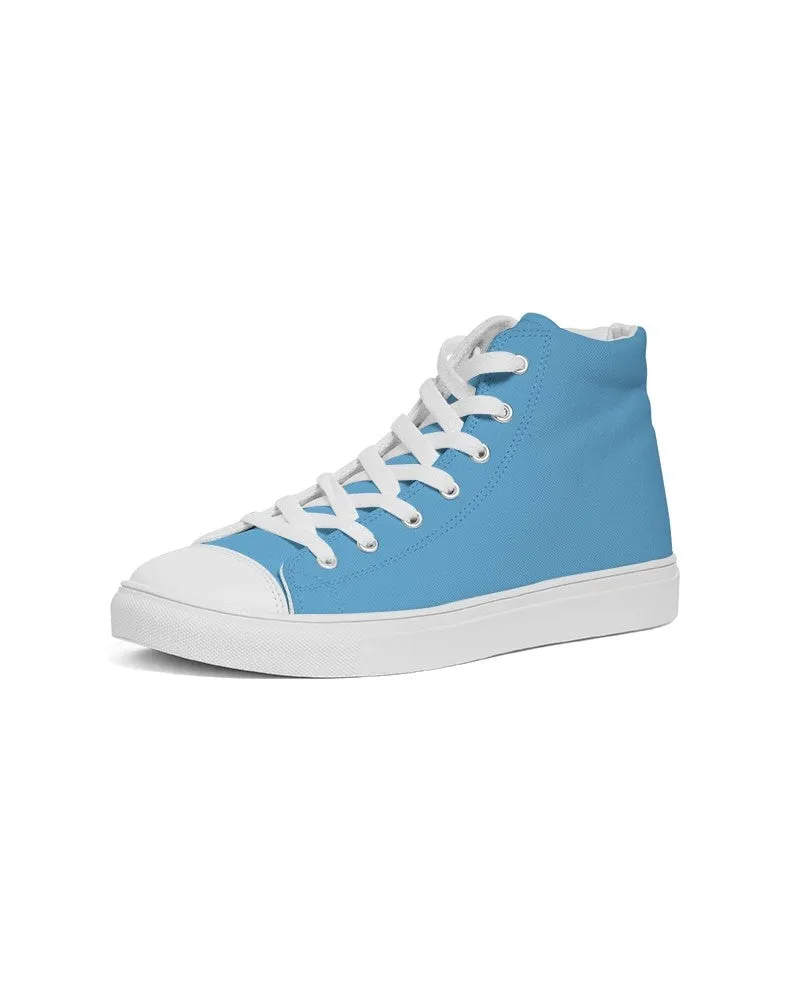 Pastel Cyan Women's High-top Canvas Sneakers | Women's | Bright Pastel Cyan | C60M15Y0K0