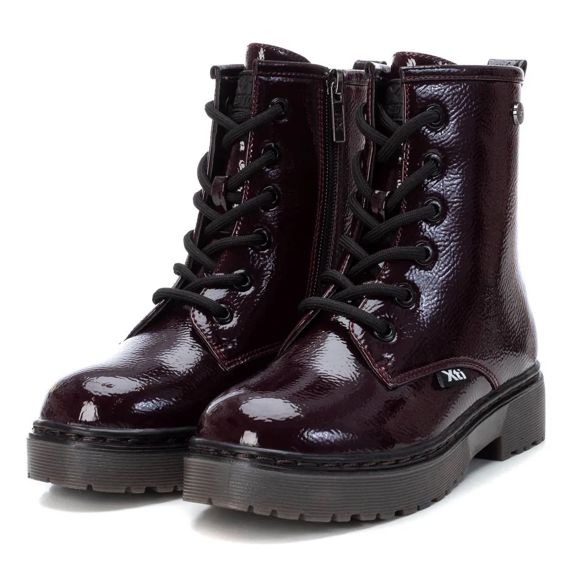 Patent Lace-up Boots By XTI 57737