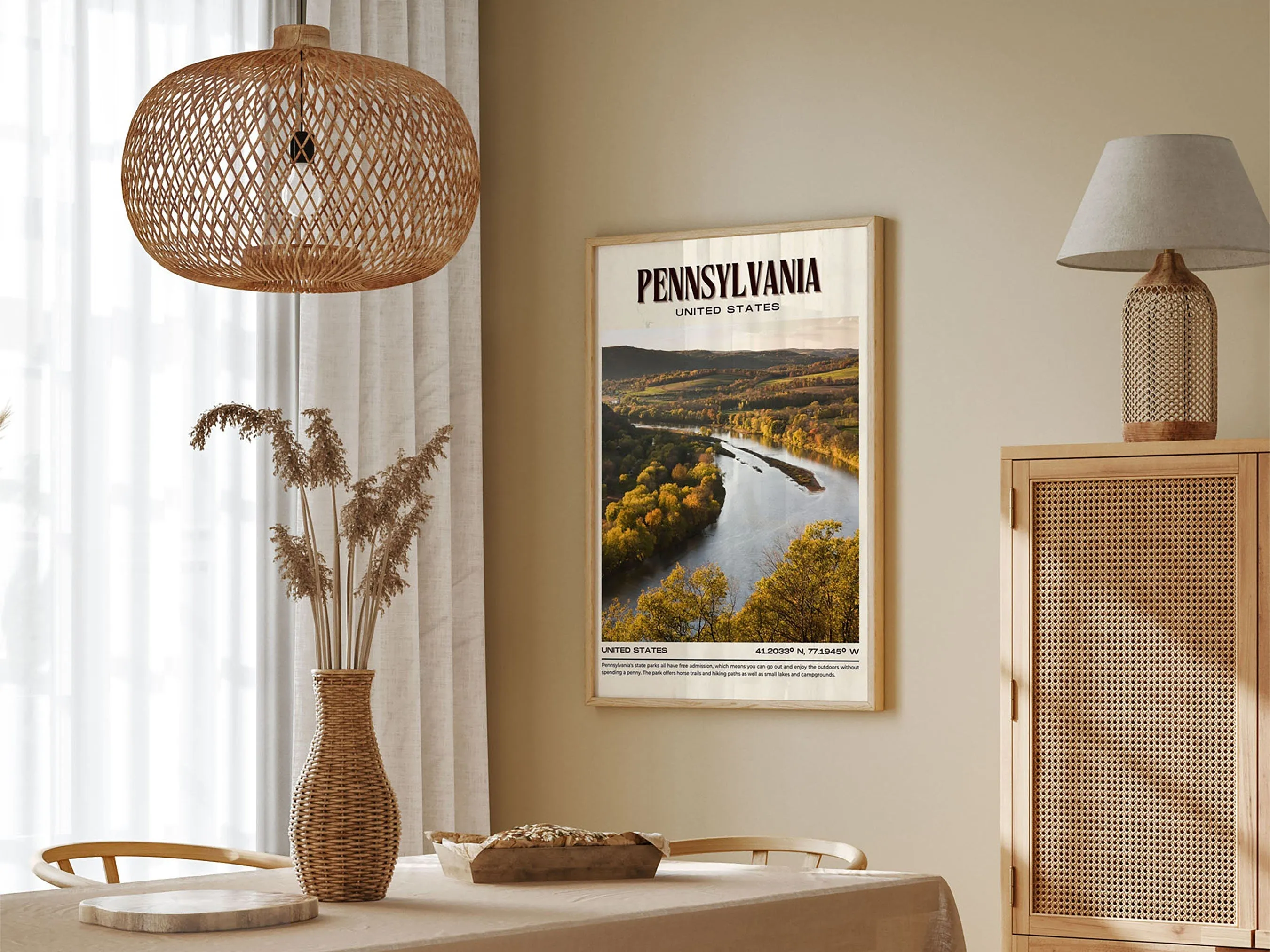 Pennsylvania Vintage Wall Art, USA
