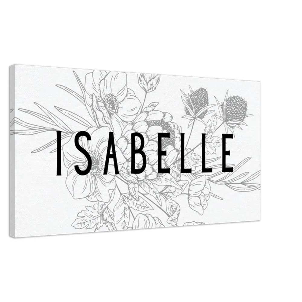 Personalized Floral Name Sign