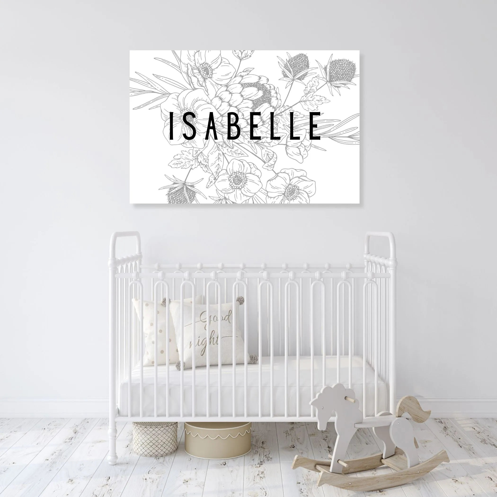 Personalized Floral Name Sign