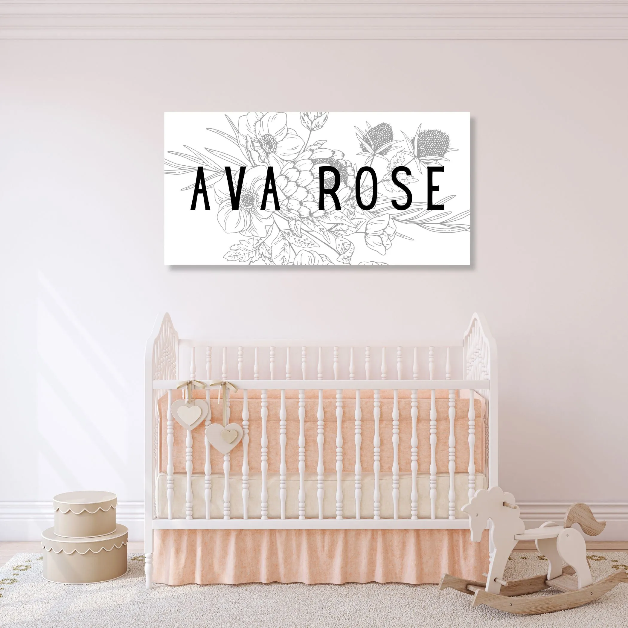 Personalized Floral Name Sign