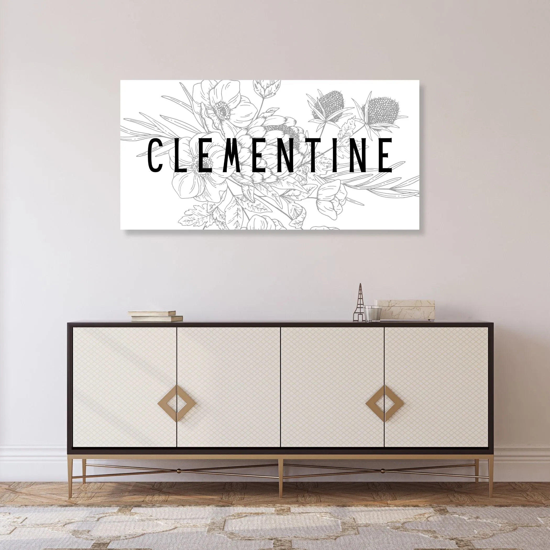 Personalized Floral Name Sign