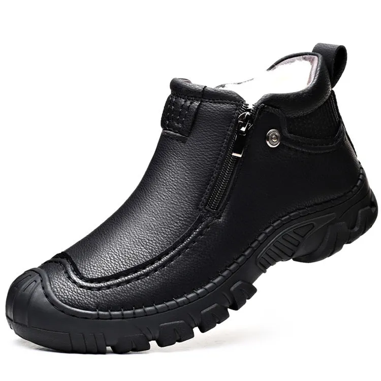 Plush Thickening Men'S Warm Casual Business Leather Shoes
