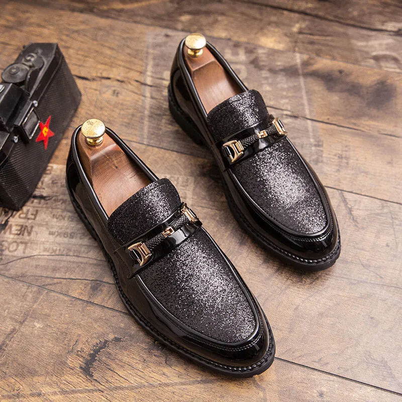 Pointed Toe Soft Bottom Slip On Casual Business Men Dress Shoes
