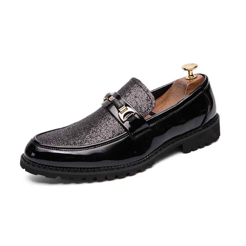 Pointed Toe Soft Bottom Slip On Casual Business Men Dress Shoes