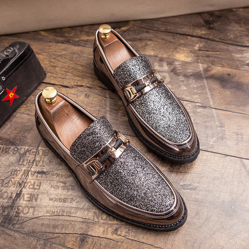 Pointed Toe Soft Bottom Slip On Casual Business Men Dress Shoes